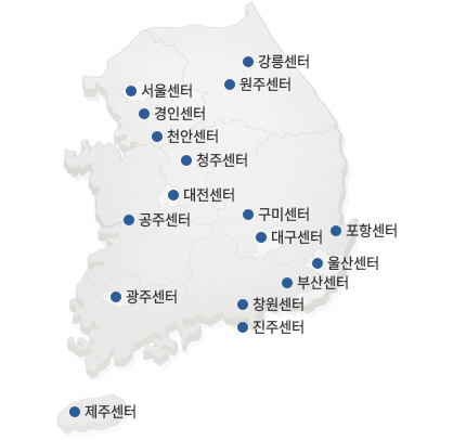 서비스 조직 분포 지도